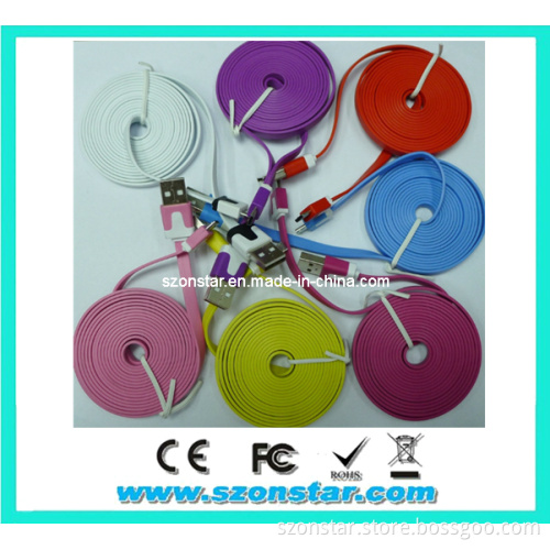 Micro V8 Flat USB Cable for Mobile Phone